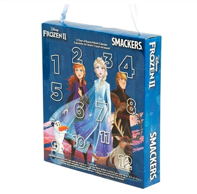 Disney Frozen 2 Lip Smackers Advent Calendar NIB Lip Gloss Nail Polish & More