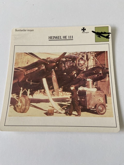 Carte Collection Bombardier Moyen HEINKEL HE 111