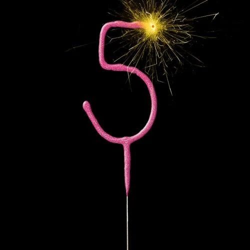 Brillo sin mano rosa número 5 17 cm