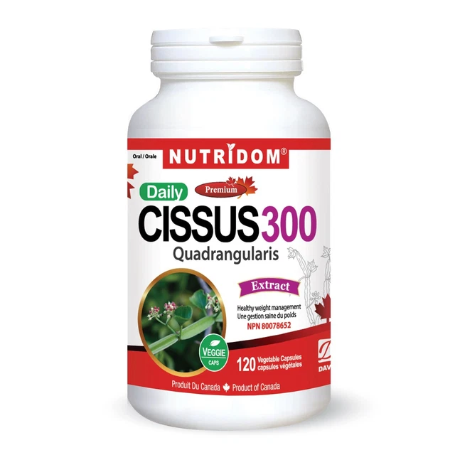 Nutridom Cissus Quadrangularis 2.5% Keto-Steroids 120 V-Capsules Non-GMO