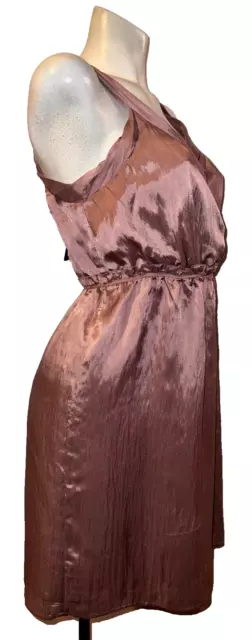$150 New BANANA REPUBLIC BR Monogram Dress Purple Sleeveless Cocktail Size 6 3