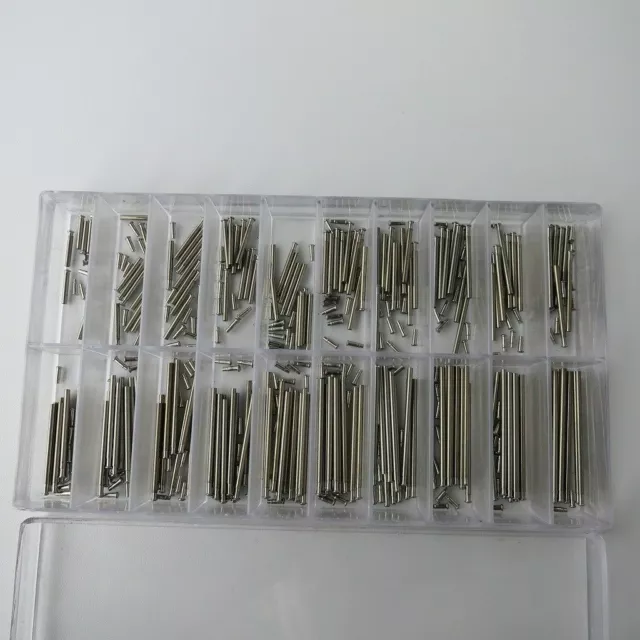 180Pcs Watch Band Clasp Buckle Tube Friction Pins Link 7-26mm Spring Bar 1.2mm 3