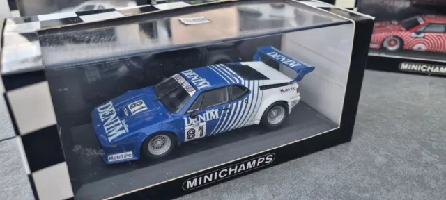 1:43 - Minichamps Bmw Mi Denim 81 Mint And Boxed.  Very Rare 30 Year Collection.