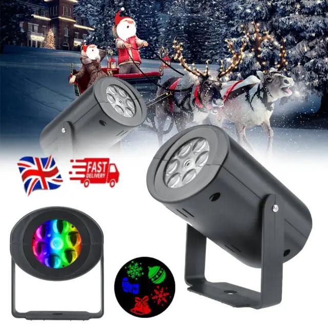 Christmas Projector Lamp LED Moving Snowflake Laser Light Party Decor In/Outdoor