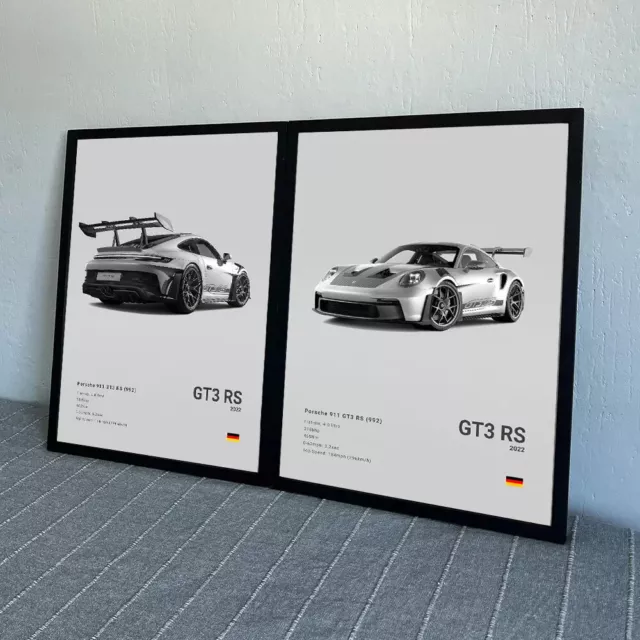 Porsche  911 992 GT3RS | Autoposter für die Wand | verschiedene Größen