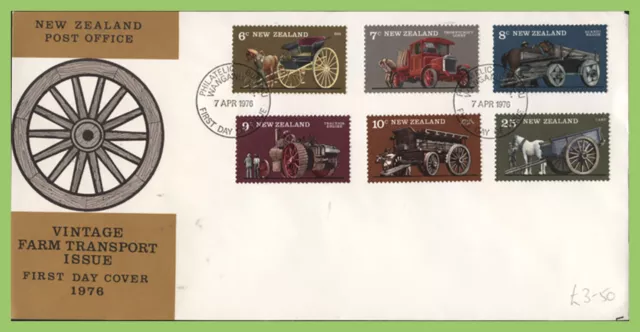 New Zealand 1976 Vintage Farm Transport set on First Day Cover