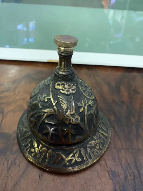 Very Old Antique Decorative Desk Bell - Number Stamped