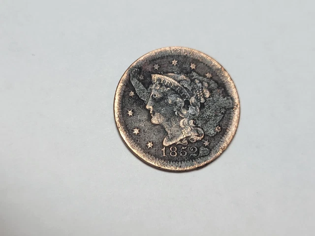 1852 Braided Hair Large Cent FREE SHIPPING