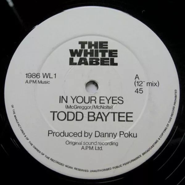 Todd Baytee - In Your Eyes - Used Vinyl Record 12 - J7435z