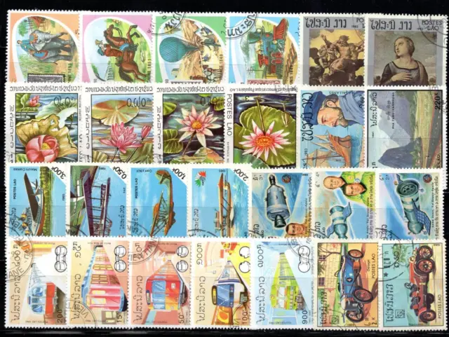 Laos sellos usados lote 05