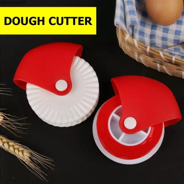 Kitchen DIY Pizza Pastry Lattice Cutter Pastry Pie Decor Wheel Roller for Crust