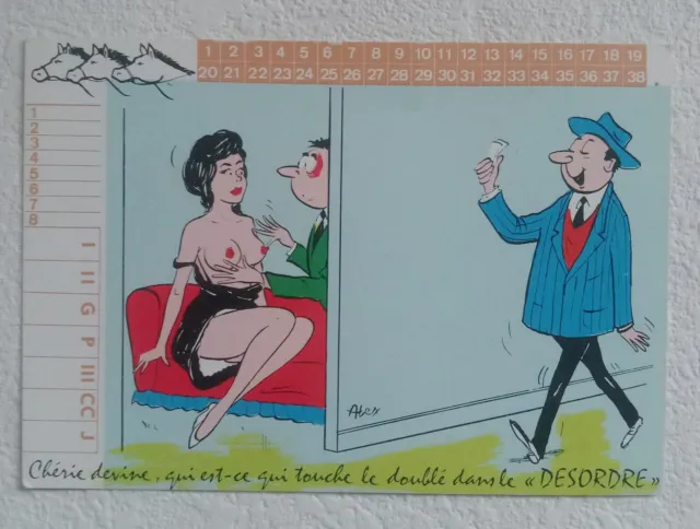 Ancienne carte postale humoristique PMU