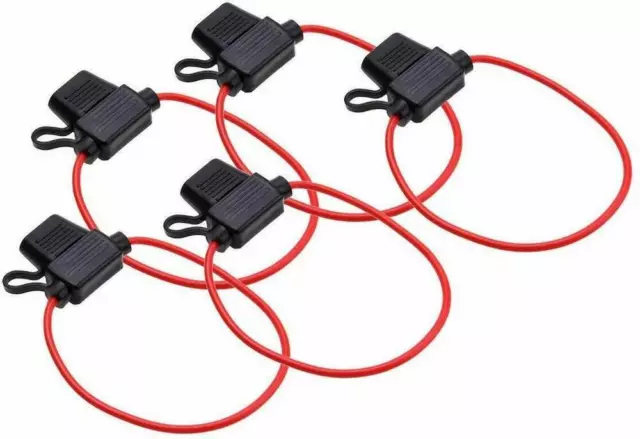 Lot 5 Porte fusible étanche 12v 24v pour fusibles standard auto - moto - bateau