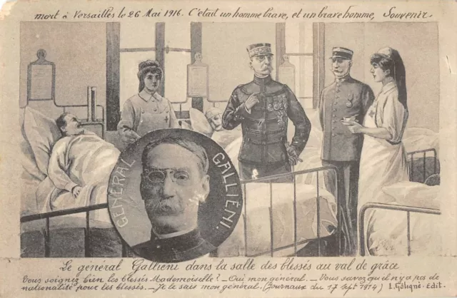 Cpa War Le General Gallieni In The Room Of Wounds Val De Grace