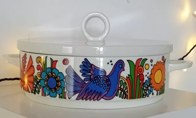 Vintage Villeroy & Boch Acapulco Design Ceramic Serving Dish With Lid. 60s/70s