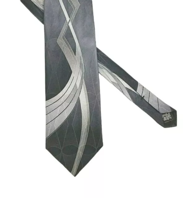 Croft & Barrow Neck Tie Adult 59"Lx3.75"W Silk Gray Mens