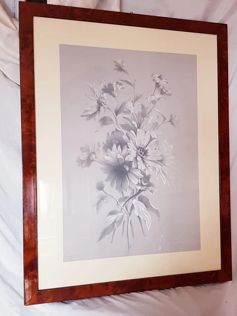 Disegno In Grisaglia Con Fiori, Benati, 1886