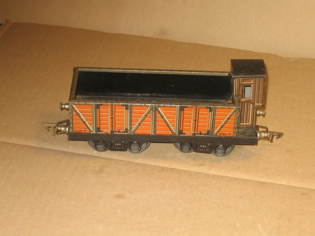 Wagon Tombereau JEP ÉCHELLEO à Bogies - Tôle, 19 Cm - Train Ancien 1931 Époque 2