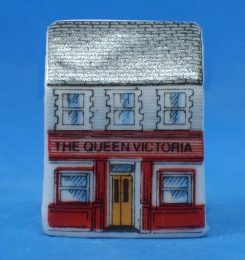 Birchcroft Miniature House Shaped Thimble -- Queen Victoria Pub