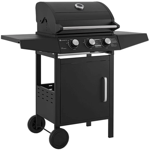 Gasgrill Grillwagen BBQ Grill Grillstation Griller Stahl 3 Brenner Juskys®