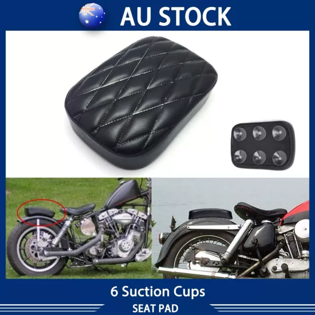 Rear Passenger Pillion Pad Seat 6 Suction Cup For Harley for Sporter Softail