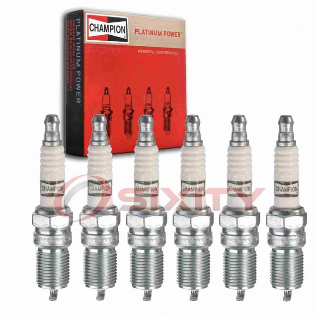 6 pc Champion Platinum Spark Plugs for 1996-2005 Chevrolet Monte Carlo 3.1L aa