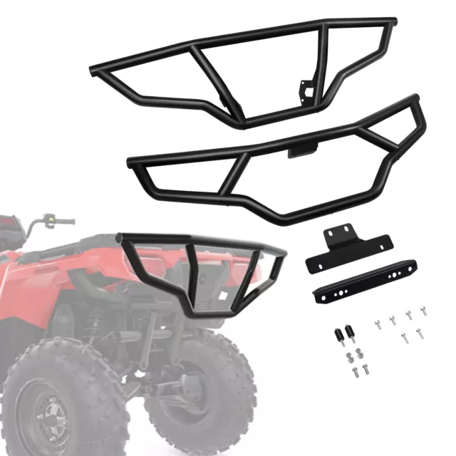 Brush Guard Bumper Set Front & Rear For 2014-2023 Polaris Sportsman 450 570 ETX