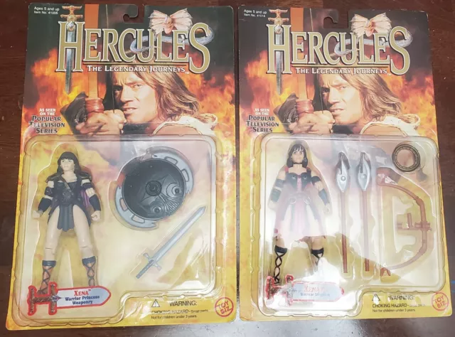 Two Xena Warrior Princess Figurines - Hercules - 5” Action Figure Toy Doll