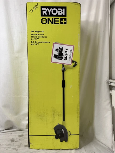 RYOBI Battery Edger 9 in. Cordless Adjustable Cutting Depth 18V Lithium Ion