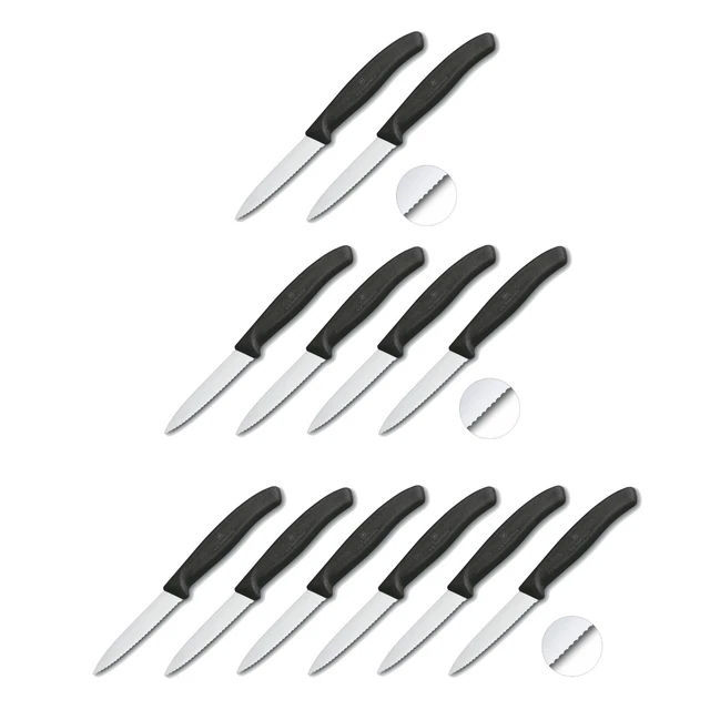 VICTORINOX 2/4/6er Gemüsemesser Obstmesser Küchenmesser Messer Wellenschliff sw