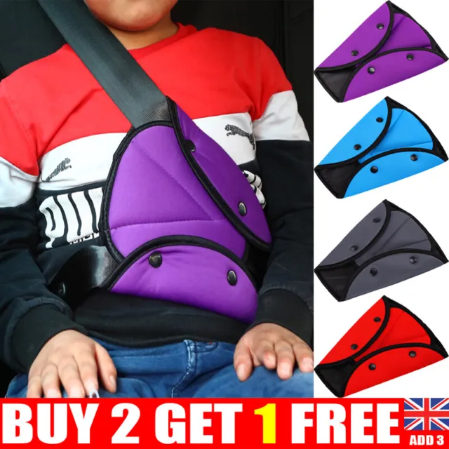 Seat Belt Adjuster Car Safety Kids Clip Fixer Cover Strap Mash Shoulder Pad lu