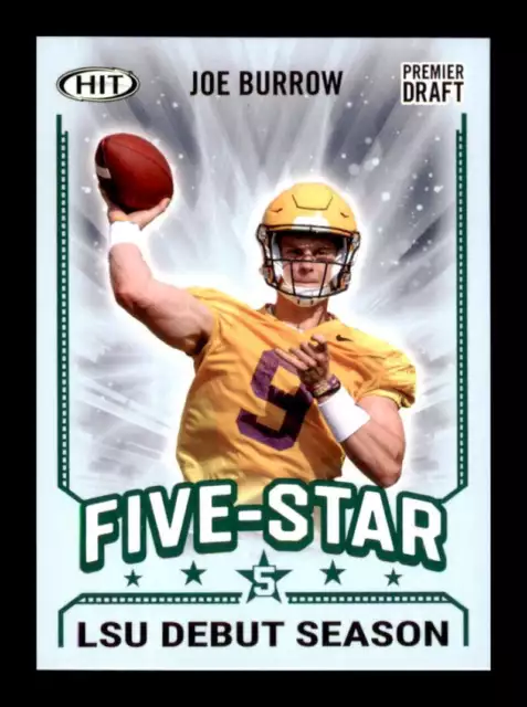 2020 SAGE HIT Green Joe Burrow #91 Rookie RC LSU Tigers