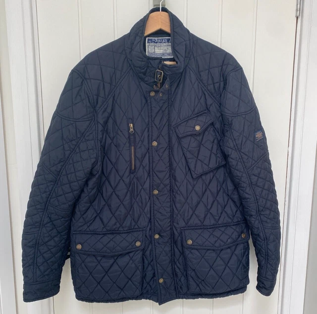 MENS JOULES HILLWOOD Diamond Quilt Lightly Padded Jacket BLACK Size XL 59.99 PicClick UK