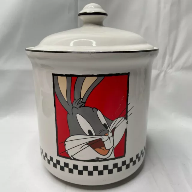 Rare Vintage 1993 Bugs Bunny Ceramic Cookie Candy Jar Warner Bros Looney Tunes