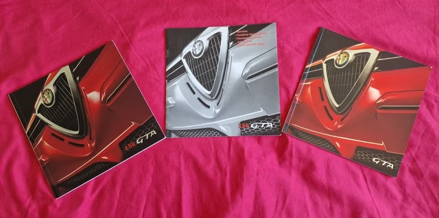 3x RARE 2002 Alfa Romeo 156 GTA & Sportwagon Complete Brochure Set, Pre-Launch