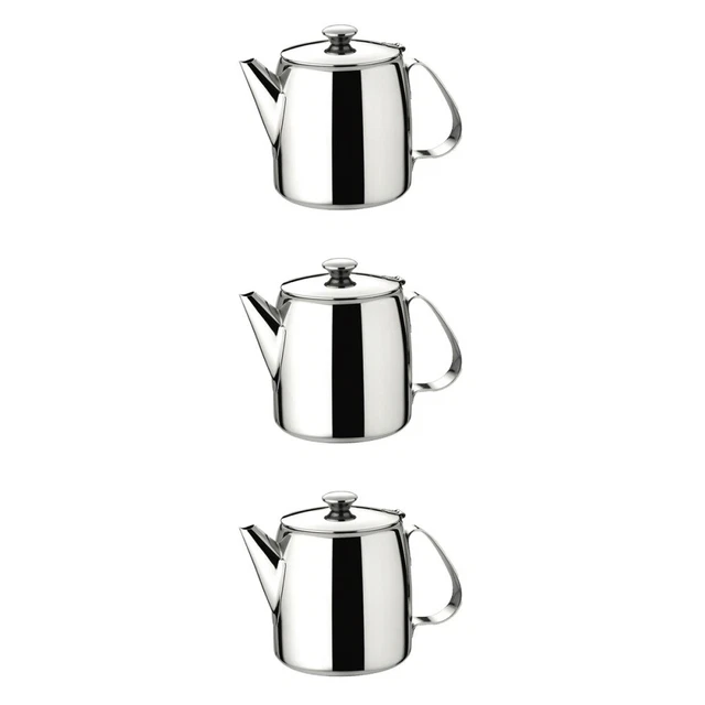 3 PCS Blooming Teapot Stainless Steel Coffee Pot Stainless Tea Kettle Portable