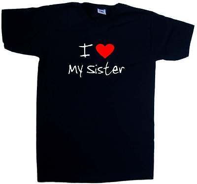 I Love Cuore mia sorella SCOLLO A V T-Shirt