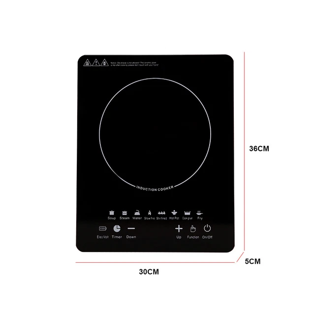 2200W PORTABLE INDUCTION Cooktop Hob Single Cooker Timer Electric Hob