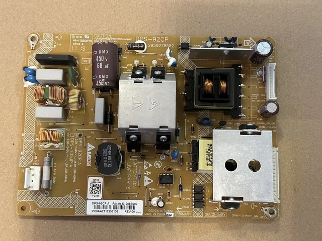 Carte d’alimentation DPS-92CP tv Toshiba 32EL833F 32el833g 26EL833B 26EL833G