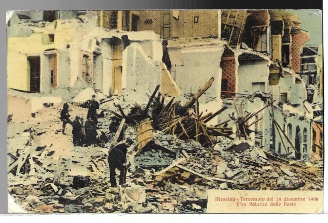 MESSINA (154) - MESSINA Terremoto del 28 dic. 1908. L'ex Palazzo Poste-Fp/Non Vg