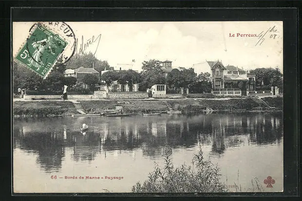 CPA Le Perreux, Bords de Marne, 1908 landscape