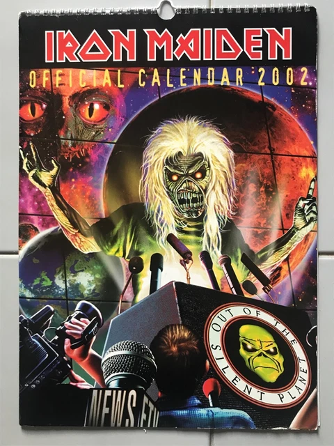 Calendario 2002 IRON MAIDEN Official Calendar Heavy Metal in italiano come nuovo