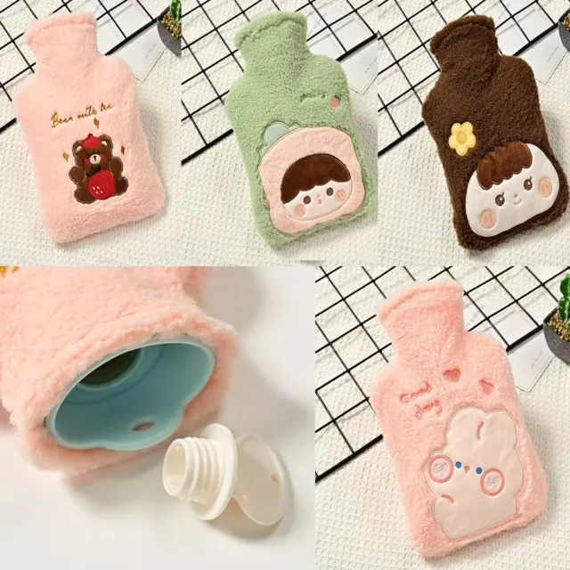 Cute Pattern Plush Cartoon Hot Water Bottle Safety Explosion Proof Hand Warmer