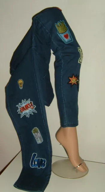 CALZEDONIA JEANS BLU Denim Con Applicazioni E Ricami Taglia A Scelta Leggings EUR 14 90 PicClick IT