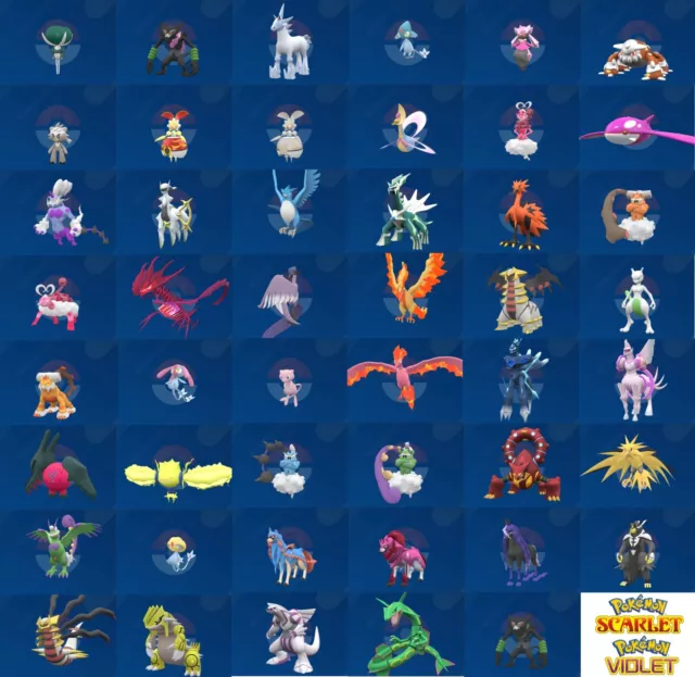 Choose Your Legendary Mythical Pokemon! Shiny Legendaries Home Scarlet Violet SV