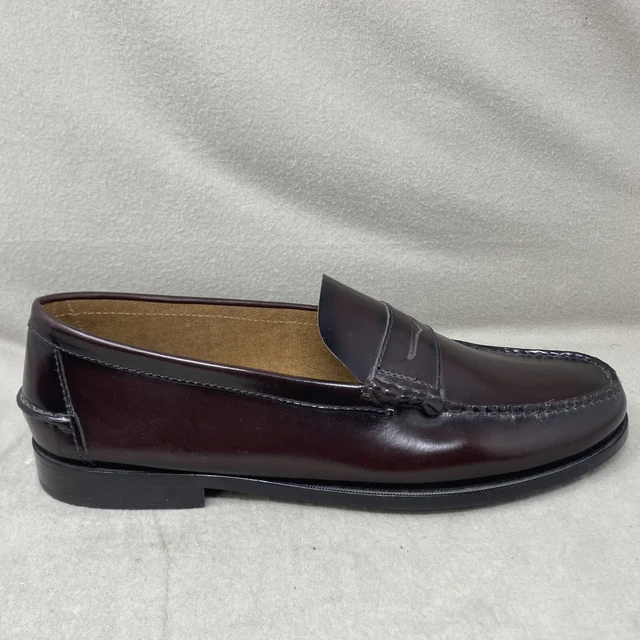FLORSHEIM BERKLEY MENS Size 14 EEE Burgundy Leather Penny Loafers Shoes