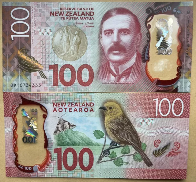 New Zealand 100 Dollars 2016 Year  P-195 UNC Polymer