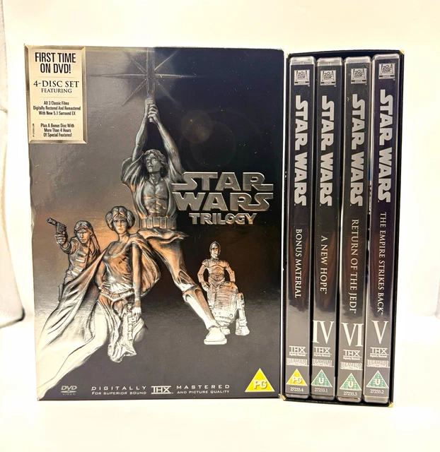 STAR WARS TRILOGY DVD Box Set 4 Disc Set with Bonus Disc £4.38