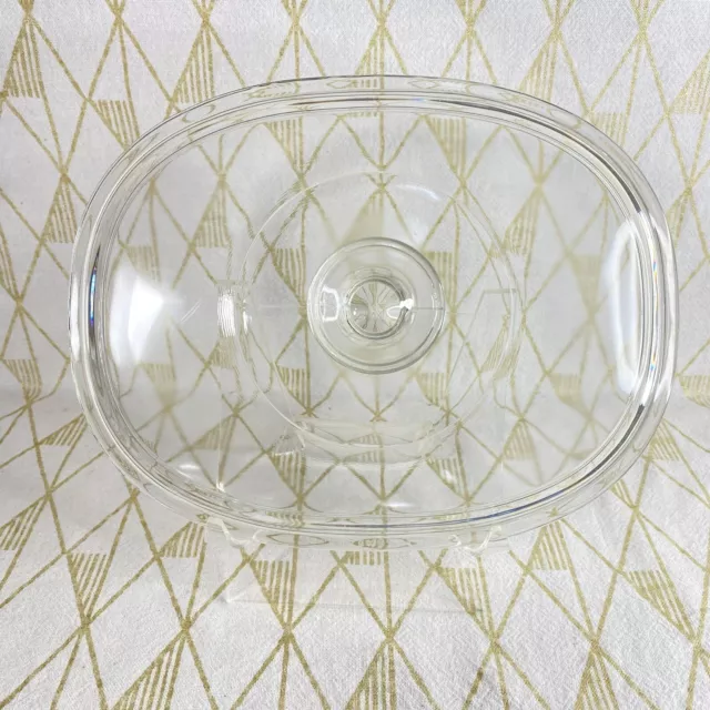 PYREX F12C Replacement Clear Oval Glass Lid Only Fits Corning 1.5 Qt Casserole