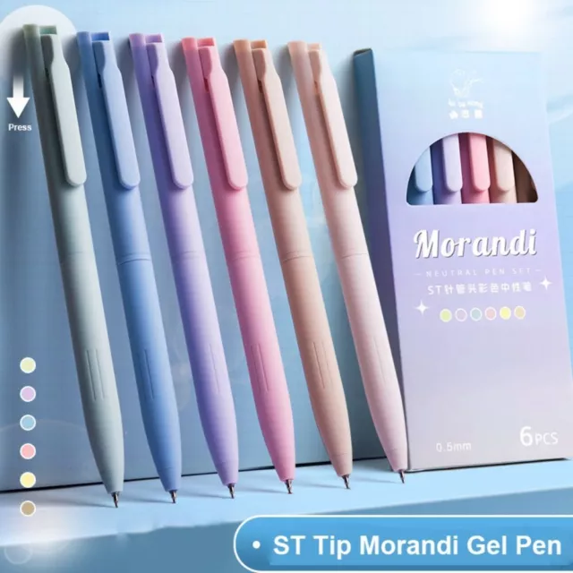 Color Ink Neutral Pen Morandi Color Signing Pen Writing Tools  Stationery